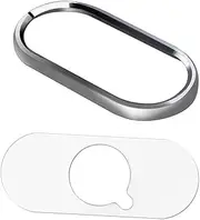 UTHCLO Silver Scratchproof Phone Lens Protector with Clear Film Durable Metal Ring Compatible with Iphone Camera Lens From Scratches and Accidental Drops