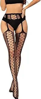 [Generic] Plus Size Lingerie Gowns 3x-4x Sexy Stockings Women Lace Fishnet Transparent Fishnet Stockings Sexy Black Tights Stocking Lingerie Net Sexy Nighties for Women Cotton