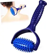Healeved Handheld Massage Stick Roller Ergonomic Neck and Back Massager for Muscle Fatigue Relief Portable Leg Massager Tool for Yoga Enthusiasts and Everyday Use