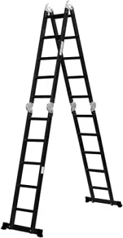 10 Step Ladder, Multi Purpose Ladder Aluminium Folding Step Ladders, Multi Posit