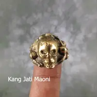 在飛比找蝦皮購物優惠-Kjm 骷髏黃金戒指