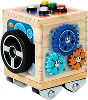 Wooden Car for Toddler | Funny Kids Toy Vehicle Bus Model | Compact Toddler Car Model Rotating Vehicle for Kids Over 3 Years Old