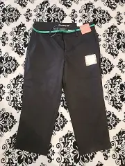 NWT Dockers Womens Hello Smooth All Over Capri Tapered Pants Black Size 6 NEW