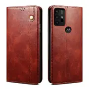 Wallet Waxy Crazy Horse ic Auto-absorbed PU Leather Phone Case Cover for Motorola Moto G30