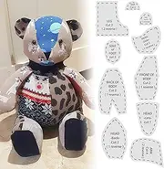 10 PCS Memory Bear Template Ruler Set, Acrylic Quilting Template Cutting Set for Sewing Craft, Beginners, Memory Bear Sewing Patterns Stencil (L 15 inch)