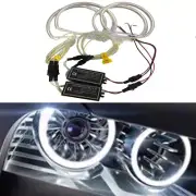 4x Angel Eyes Halo 131/146mm Light Ring Bulb White For BMW 3 Series E46 CCFL