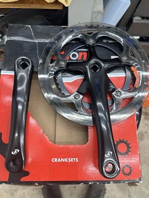 Action Bicycle Products Double Crankset 53-39T 172.5mm Black New