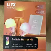 LIFX LFX/STARTKIT2 60W SMART 2-A19 LED LIGHT BULBS & 1-SWITCH KIT ALEXA+GOO SEAL