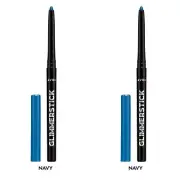 NEW Avon Glimmerstick Retractable Eyeliner - NAVY 0.28 g / SET OF 2