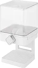 Zevro KCH-06129 Compact Dry Food Dispenser, Single Control, White/Chrome