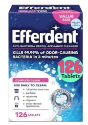 Efferdent Complete Clean Retainer Cleaner & Denture Cleanser - 126 Tablets