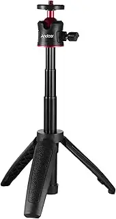 Eacam MT-08 Mini Extendable Desktop Tripod Handheld Photography Bracket Stand with Flexible Ballhead 1/4 Inch Screw Mount for Selfie Travel Vlogging
