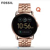 在飛比找蝦皮購物優惠-Fossil q wander 玫瑰金不鏽鋼觸控式螢幕 智慧