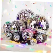 Disco Balls Cake Topper, Various Sizes Disco Ball Cake Decorations, 12 Pcs