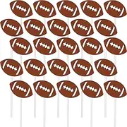 100 Pieces Assembled Football Cupcake Toppers football CakeToppers Football Cake Decorations for Baby Shower Birthday Party Football Party Decorations
