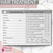 Hairdressing Client Record Card Treatment Consultation Hairdressers Salons A6