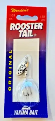ROOSTER TAIL, 1/24 oz, WORDEN'S, YAKIMA BAIT, Original, RT.204.WHDA.B6.T.TUX