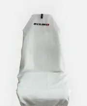 PAIR OF SUPERIOR SATIN WHITE NISMO NISSAN SKYLINE GTR AXS THROW OVER SEAT COVERS