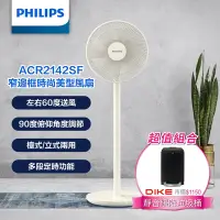 在飛比找Yahoo奇摩購物中心優惠-【PHILIPS 飛利浦】 窄邊框時尚美型風扇 +抗菌緩降方