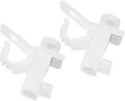 BELLIFFY 2pcs No Drill Adjustable Curtain Rod Brackets Sturdy Plastic Clips for Home Windows Damage Installation Versatile Hangers for Multiple Window Applications