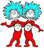 Dr Seuss Thing 1 Thing 2 Edible Icing Image Photo Cake Topper Sheet Birthday Party Baby Shower - 1/4 Sheet - 78189 by Sweet Cakes