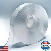 Double Sided Mounting Tape XL | Heavy Duty Clear Adhesive 16.5FT | Nano-Tech