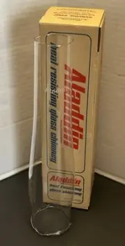 ALADDIN Heat Resisting Glass Chimney Oil Lamp Lockon Pt Number P979938 NOS