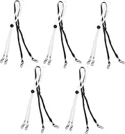 10Pcs Adjustable Neck Strap Holder for Hats Gloves and Face Masks Lost Clips Flexible Windproof Cap Straps for Women and Men