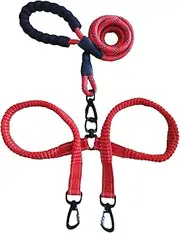 Double Dog Lead, Dual Dog Lead, 360 Swivel Dog Lead, Double Clip Dog Lead, No Twine Dual Dog Lead, Two Headed Control Lead, Double Clip Dog Lead, Dual Dog for Pulling Dogs