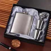 Hip Flasks & Funnels Set Stainless Steel GIFTS Christmas Birthday Xmas Men Women
