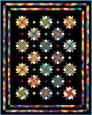 VIVACIOUS - 96" x 76.5" - Pre-cut Quilt Kit by Quilt-Addicts King Single