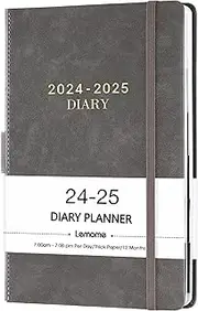 2024-2025 Diary - Daily Planner 2024-2025 from July 2024 - June 2025, Appointment Book 5.75" x 8-5", Daily Hourly Planner with Tabs, Inner Pocket, Pen Loop, Bookmarks