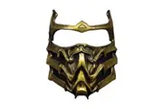 Mortal Kombat Scorpion Halloween Costume Mask Party Cosplay Disguise Gold