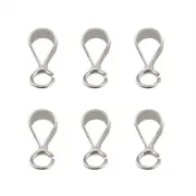 6 Pcs Slider Pendant Clasp Bail Connector with Closed Loop for Jewelry Making