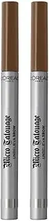 2x L'Oreal Paris Unbelievabrow Micro Tattoo Eyebrow Definer 105 Brunette