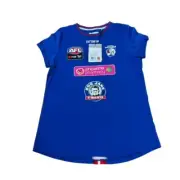 Western Bulldogs Women's AFLW On Field Short Sleeve Warm Up T Shirt Size S
