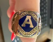 1944 Alamo Heights High School Class Ring - GRW? Vintage Antique Texas