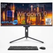 PC All IN One I7 10th 34 " Windows 10 16gb 480gb Curved FHD Computer Work _