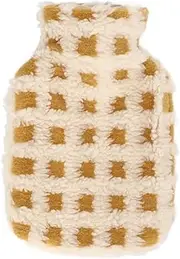 Large Hot Water Bottle, Leakproof Large Hot Water Bag with Plush Cover, Plush Hot Water Bag, Soft Hot Water Bag for Home Travel Office