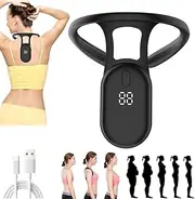 Smart Posture Corrector for Women Men, True Posture Store, Smart Neck Back Brace Straightener Upright Posture Corrector for Correcting Hunchback Posture Monitoring Vibrating(Black)