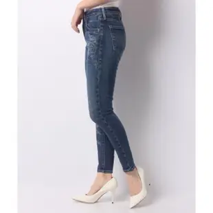 【LEVIS】女款 LMC MIJ日本製 721高腰緊身窄管牛仔長褲/日本職人磨損雕花工藝/靛藍赤耳/及踝款 熱賣單品