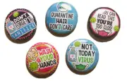 Quarantine Flatback Buttons, Crafts Cabachons Hairbows Pinbacks