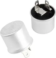 2PCS Flasher Relay for LED Turn Signal,12V 20A 47W Blinker Relay for Solving Turn Signal Blinking Problems,Universal 2 Pin Turn Signal Flasher for Car Truck Motorcycle
