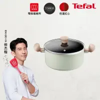 在飛比找momo購物網優惠-【Tefal 特福】抹茶時光系列24CM不沾鍋雙耳湯鍋-加蓋