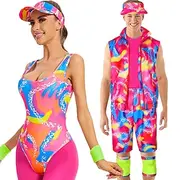 Movie Rollerblade Outfits Doll Y2K Cowgirl Suits Jumpsuit Dress Hot Pink Men's Women's Couple's Cosplay Costume Mardi Gras Halloween Carnival Masquerade