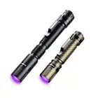 Compact 395nm UV Black Light Flashlights - Ideal for Stain Detection & ID Check