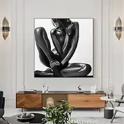 Handmade Oil Painting Canvas Wall Art Decoration Modern Figure Abstract Naked African Women for Home Decor Stretched Frame Hanging Painting/Rolled Frameless Un