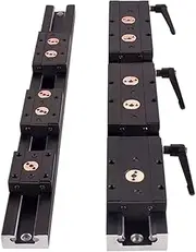 BLBMTCBCAG Built-in Dual-axis Linear Guide Rail, Aluminum Roller Bearing, SGR15N Industrial Guide + SGR15N 3/4/5 Wheel Slider Linear Guide Rail(SGB15N-4 Lock,500mm)
