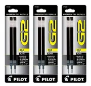 Pilot G2 Gel Ink Refill, 2-Pack for Rolling Ball Pens, Bold Point, Black Ink,