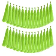 40Pcs Bright Green Tassel Garland 14.6 x 9.4 Inch Tissue Paper Tassel Banner